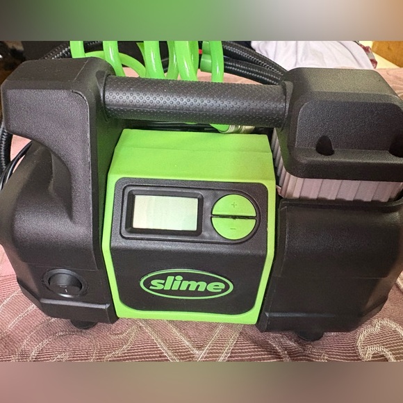 Slime Green and Black Portable Tire Inflator - Picture 2 of 2